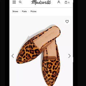 MADEWELL FRANCES SKIMMER MULES ⚡️SOLD OUT⚡️ Leopard Print ⚡️ 9.5
